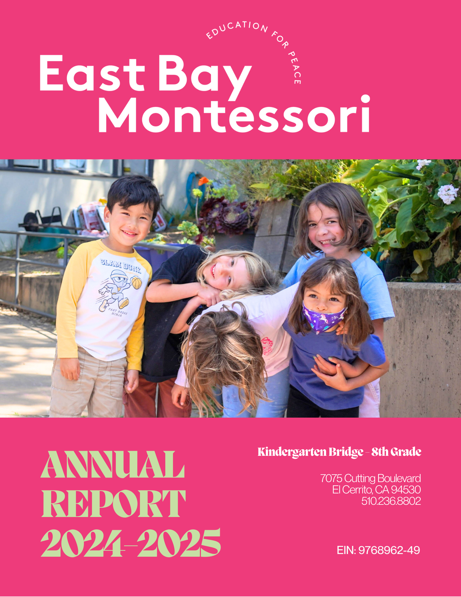 East Bay Montessori Annual Report page 1