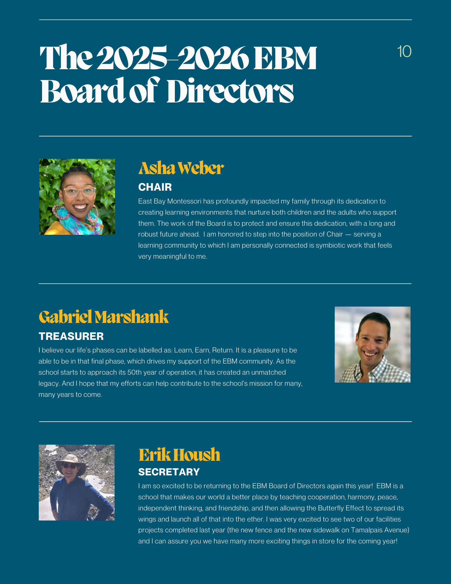 East Bay Montessori Annual Report page 12