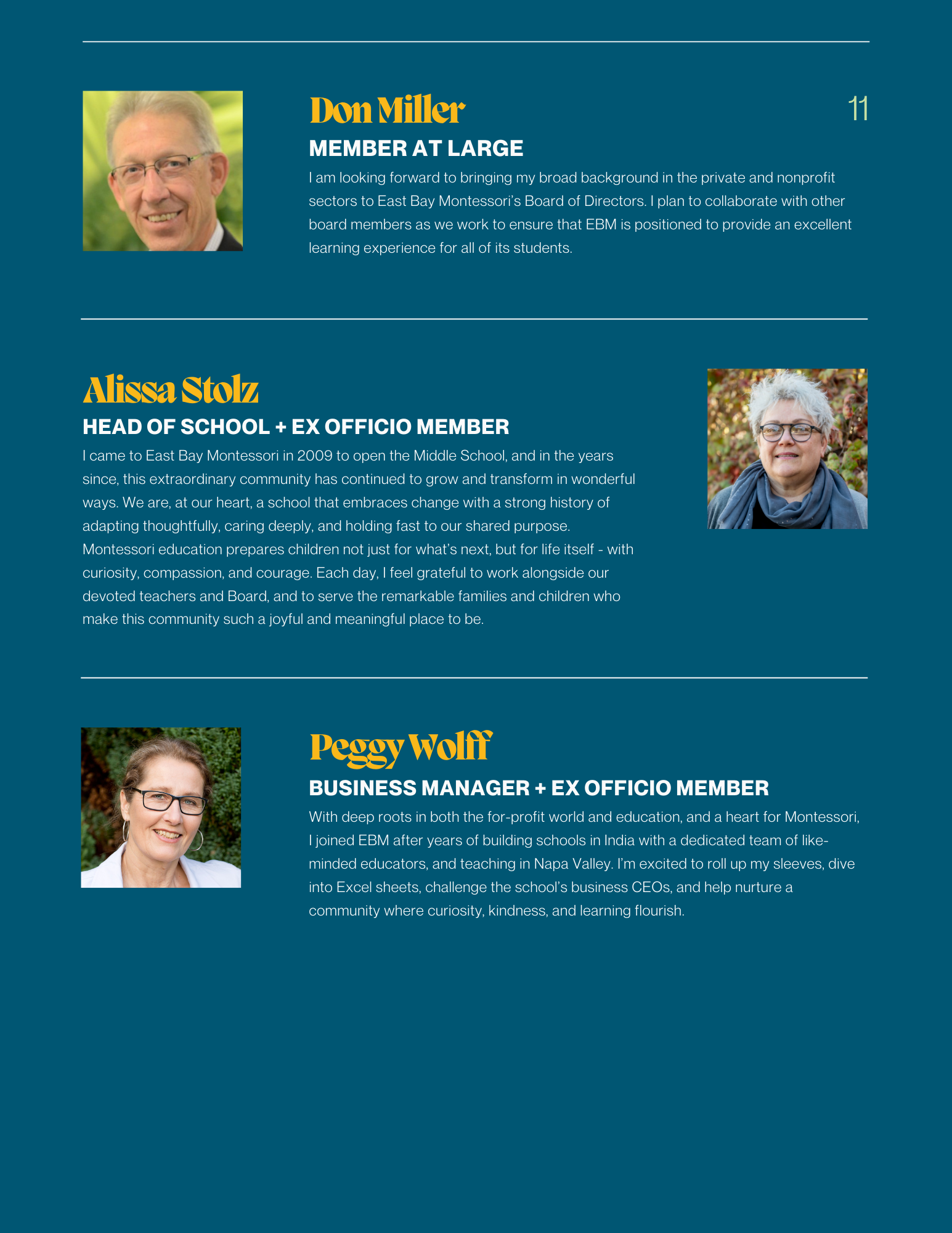 East Bay Montessori Annual Report page 13