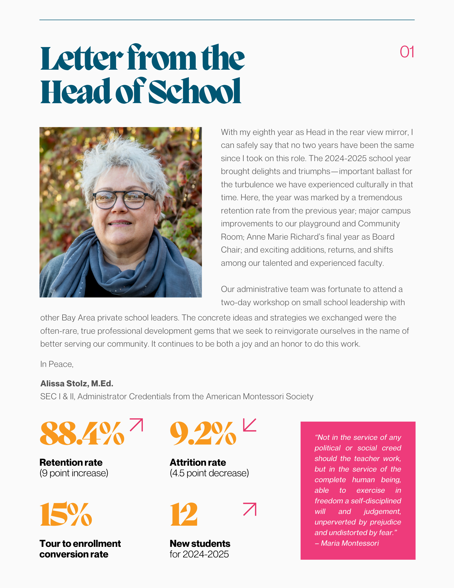 East Bay Montessori Annual Report page 3